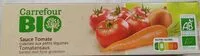 İçindeki şeker miktarı Sauce tomate cuisinée aux petits légumes
