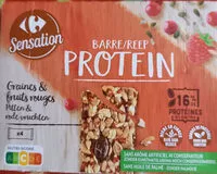 入っている砂糖の量 Barre protein graines & fruits rouges