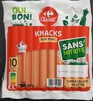 Amount of sugar in Knacks pur porc