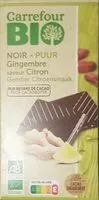Quantité de sucre dans Noir Gingembre Citron