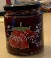 Количество сахара в Emotion - Confiture extra de fruits rouges allégée en sucres.