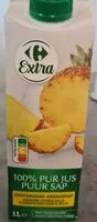 Suhkru kogus sees 100% PUR JUS D'ANANAS