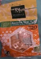 Sokerin määrä sisällä Bonbons miel