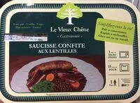 Zuckermenge drin Saucisse Confite aux Lentilles