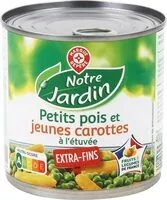 Jumlah gula yang masuk Petits pois et carottes extra fins
