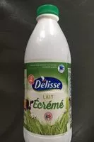 Quantité de sucre dans Lait uht écrémé bouteille 1l x6 unité