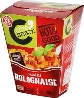 Zuckermenge drin Fusilli bolognaise
