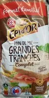 Cantidad de azúcar en Pain de mie Grandes tranches Complet