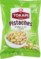 İçindeki şeker miktarı Pistaches grillées à sec