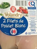 चीनी की मात्रा 2 Filets de Poulet Blanc