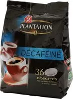 Suhkru kogus sees Café dosettes Plantation Décaféiné 100% arabica x36