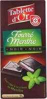 Chocolats fourres a la menthe