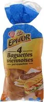 Suhkru kogus sees Baguettes viennoises