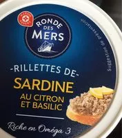 Jumlah gula yang masuk Rillettes de sardines au citron et basilic