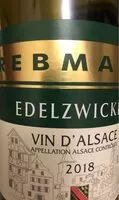 Suhkru kogus sees Vin d'Alsace Edelzwicker A.O.C. 2017