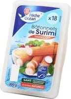 Jumlah gula yang masuk Batonnet de surimi