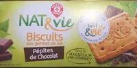 İçindeki şeker miktarı Biscuits aux germes de blé et pépites de chocolat