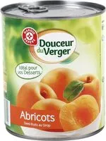 入っている砂糖の量 Abricots au sirop