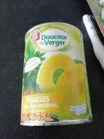 İçindeki şeker miktarı Ananas en tranches entières au jus naturel