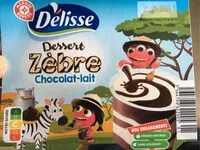 Suhkru kogus sees Dessert zebre chocolat-lait