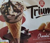 İçindeki şeker miktarı Glace cône chocolat éclat d'amandes pralinées