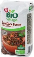 Количество сахара в Lentilles vertes Bio - 500 g - Bio Village