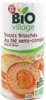 Suhkru kogus sees Toasts briochés bio au blé semi-complet