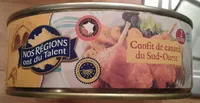 Sokerin määrä sisällä Confit de Canard du Sud-Ouest IGP