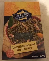 Количество сахара в Lentille Verte du Centre