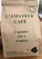 Sucre et nutriments contenus dans L-amateur du cafe