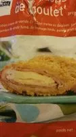 入っている砂糖の量 Cordons bleus de poulet