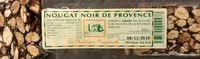 Amount of sugar in Nougat noir de provence
