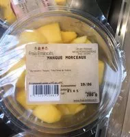 Quantité de sucre dans Mangue morceaux, barquette, 200g
