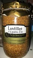 Quantité de sucre dans Lentilles a la graisse d'oie