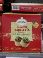 Sokerin määrä sisällä 16 mini feuilletés Escargot à la bourguignonne