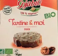 Quantité de sucre dans Sojabio tartine et moi noix