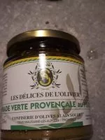 Sucre et nutriments contenus dans Confiserie d olives alain soler