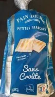 Sucre et nutriments contenus dans Pain de mie