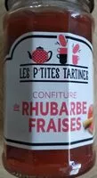 入っている砂糖の量 Confiture de rhubarbe fraises