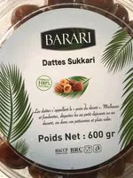 Sucre et nutriments contenus dans Barari