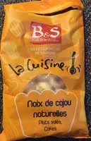 Quantité de sucre dans Noix de cajou naturelles
