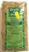 入っている砂糖の量 Lentilles blondes