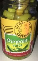 Quantité de sucre dans Piments verts
