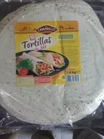 Quantité de sucre dans 18 Tortillas de Blé