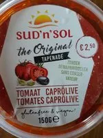 Sokerin määrä sisällä Tapenade tomate caprolive