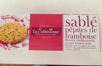 Suhkru kogus sees Sablé pépites de framboise