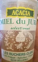 Sokerin määrä sisällä Miel d'acacia du jura
