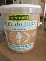 İçindeki şeker miktarı Miel du Jura printemps