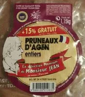 Sucre et nutriments contenus dans Monsieur jean