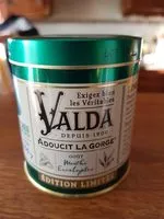 Cantidad de azúcar en Gommes Valda - Edition Limitée Goût Menthe & Eucalyptus Sans Sucres Boîte De 200 G